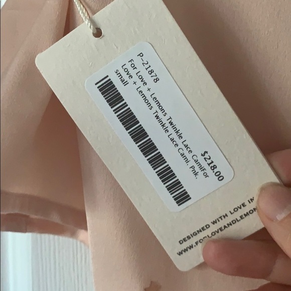 NWT for love and lemons silk lace cami - Picture 3 of 3